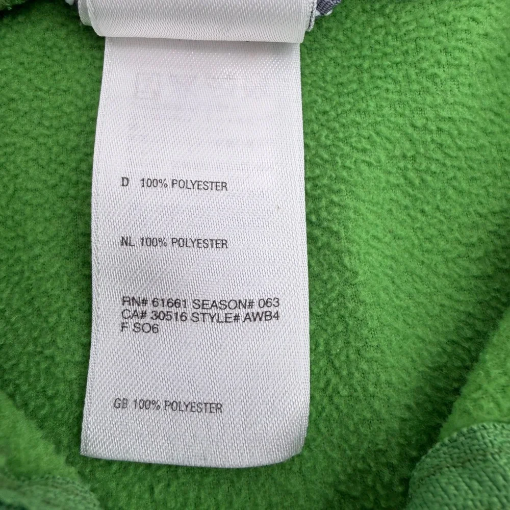 The North Face‎ Girls XL Green Quarter Zip Fleece Pullover Sweater Long Sleeve
